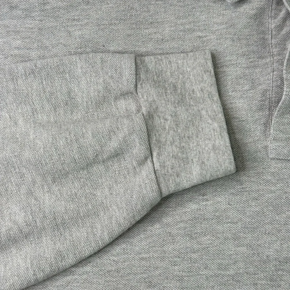 Polo Ralph Lauren Mens XL Gray Long Sleeve Polo Shirt 100% Cotton Vintage